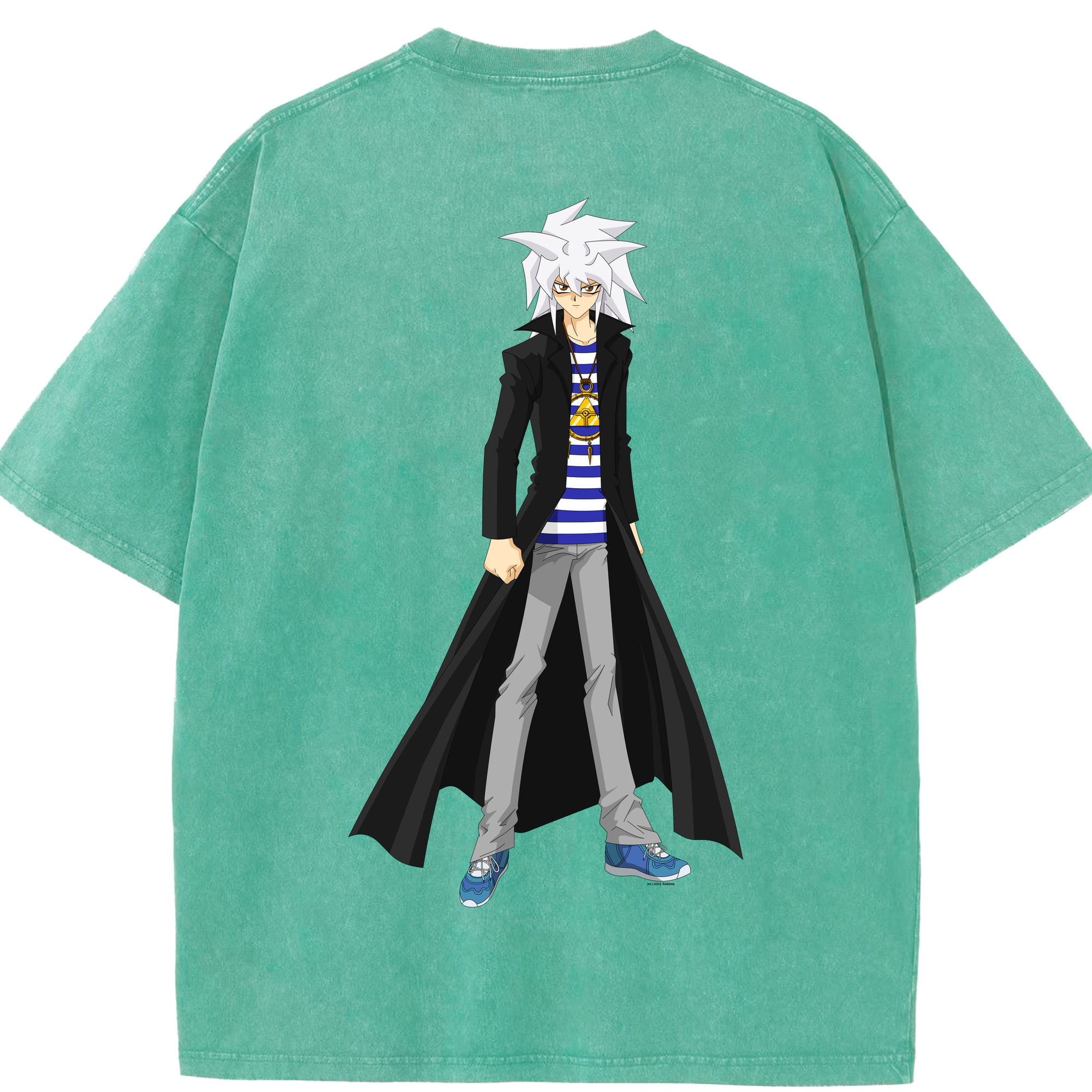 （画像用） 遊☆戯☆王 Yu-Gi-Oh! 綿100% ヴィンテージ風 半袖Tシャツ（背面プリント）